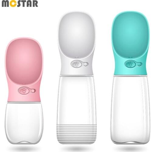 MC Star Portable Dog Water Bottle Pet Travel Drinking Cup Small Large Puppy Outdoor ABS/PC Leakage-proof One Button Water Bowl