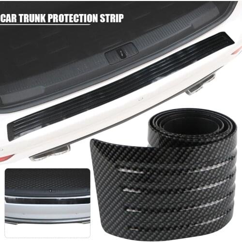 90CM/104CM Car Trunk Rear Bumper Scratch Bar Universal Car Black Rear Bumper Sill/Protector Plate Rubber Cover Guard Trim Pad