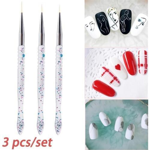 3Pcs/Set Nail Art Tool Painting Pen Dotting Pencil Manicure Drawing Dotting Pen Nail Art Painting Tool
