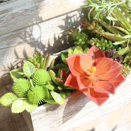 Succulents Artificial Flowers Pearl Leaf Green Plants Home Garden Bedroom Party Office Desk Room Mini Small Bonsai Decoration