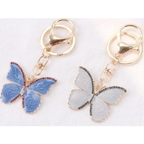 Wind Butterfly Key Chain Immortal Temperament All-match Retro Fashion Simple Key Accessories Couple Backpack Accessories