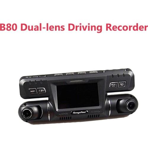 Full HD 1080P Dual Lens Video Camera Recorder Multilingual 170 Degree+120 Degree Dash Cam 2.7 Inch LCD Auto Car DVR B80 2018 New
