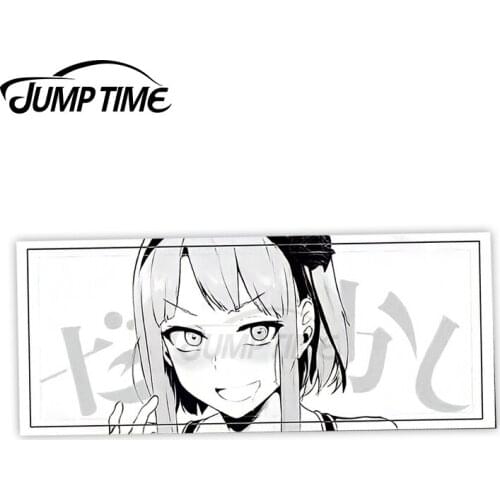 Jump Time 13cm x3.9cm Car Sticker Japanese Anime Peeker Decals Funny Motorcycle Trunk SUV JDM Waterproof Vinyl Car Accessories