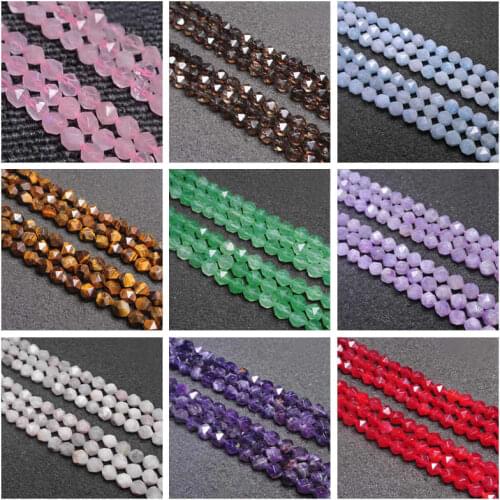 High Quality 5-6mm 7-8mm 9-10mm Faceted Different Materials Natural Stone DIY Gems Jewelry Loose Beads 15" wj606