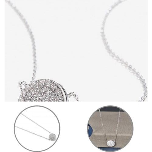 Jewelry Ornamental Round Pendant Clavicle Chain Not Easy Fade Women Necklace Lightweight for Party