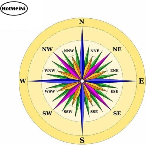 HotMeiNi 13cm x 13cm Funny Car Stickers and Decals for Compass Vinyl Refrigerator Windshield DIY Decal Car Assessoires