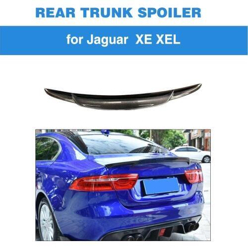Carbon Fiber Rear Spoiler For Jaguar XE XEL 2017 2018 Rear Trunk Boot Lip Wing Spoiler Tail Carbon Fiber