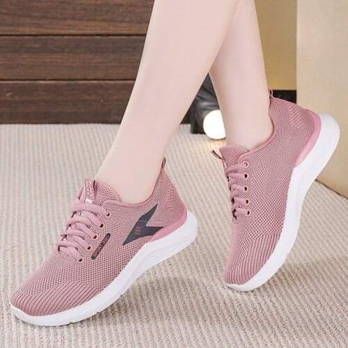 Women Running Shoes Breathable Lace-Up Jogging Shoes Ladies Sneakers Anti Odor Women Soft Bottom Casual Shoes