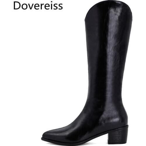 Winter for woman new fashion sexy New Pointed toe consice Shoes Pure color White Clear Heels Boots Knee high boots