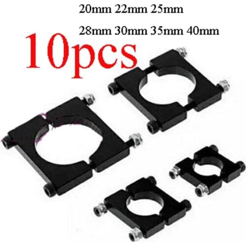 10 Uds tubo abrazadera aplique de carbono negro aluminio parte para cuadricóptero multicóptero