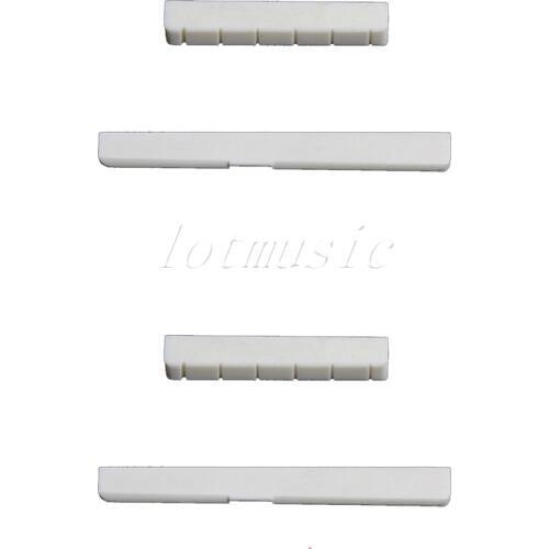 New Real Bone Guitar Bridge Saddle Nut For Classical Guitar Parts 2Pcs