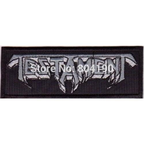 3" TESTAMENT THRASH METAL SADUS DRI Metal Music Band IRON On Patch TRANSFER MOTIF APPLIQUE Rock Punk Badge