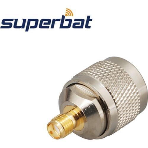 Superbat 5pcs SMA-N Adapter SMA Jack to N Plug Straight RF Coaxial Connector