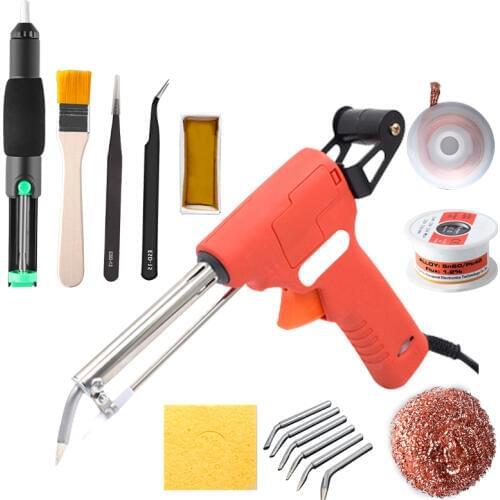 60W US/EU 110V/220V Hand-held inside and outside Heating Soldering Iron Automatically Send Tin Gun Soldering Welding Repair Tool