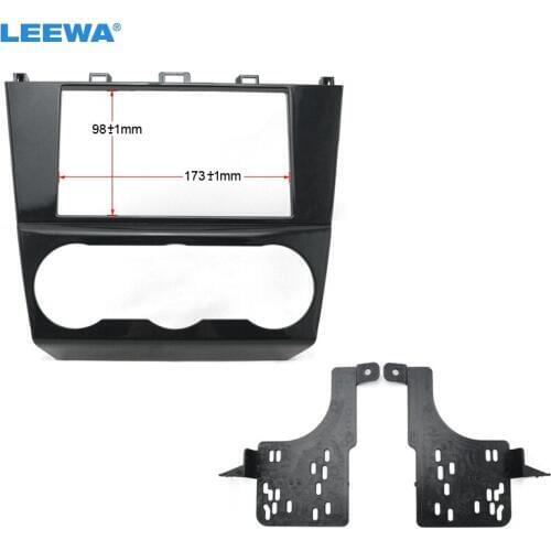 LEEWA Car 2DIN Refitting Radio Stereo DVD Frame Fascia For Subaru Impreza/Forester/XV Dash Panel Installation Kits #CA3640