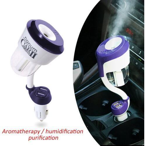 Car Diffuser Essential Oil Aromatherapy Diffusers Little Tree Smell with Dual USB Charger Port Air Refresher Purifier for Vehicl