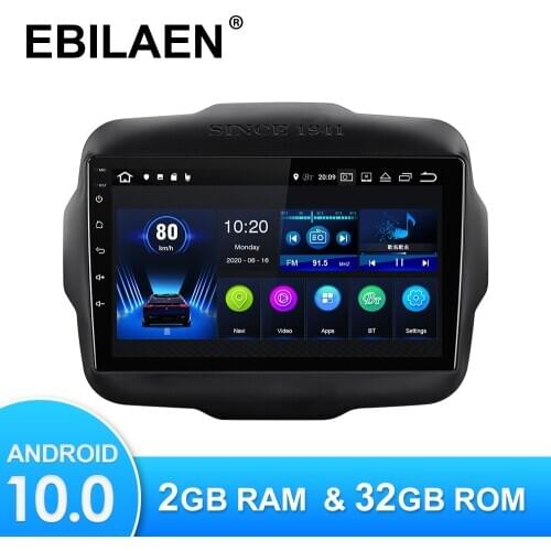 Android 10.0 Car Multimedia Player For Jeep Renegade 2016 2017 2018 Autoradio GPS Navigation IPS Screen Stereo RDS Headunit WIFI