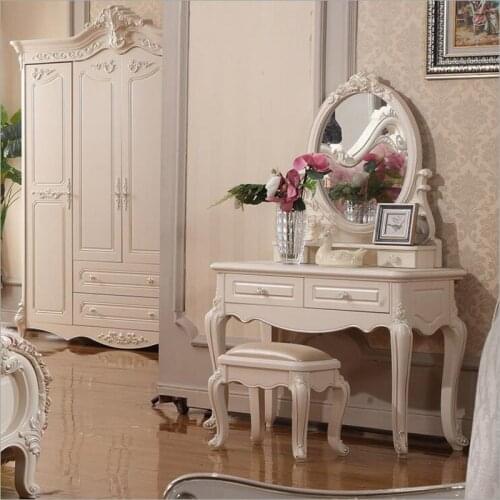 White European mirror table dresser French bedroom furniture o1185