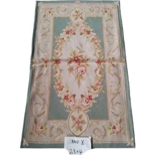 Free Shipping 2.5'x4' Aubusson Weave Rugs Handmade rugs 100% New Zealand Handmade WOOL AUBUSSON rug for home decoration