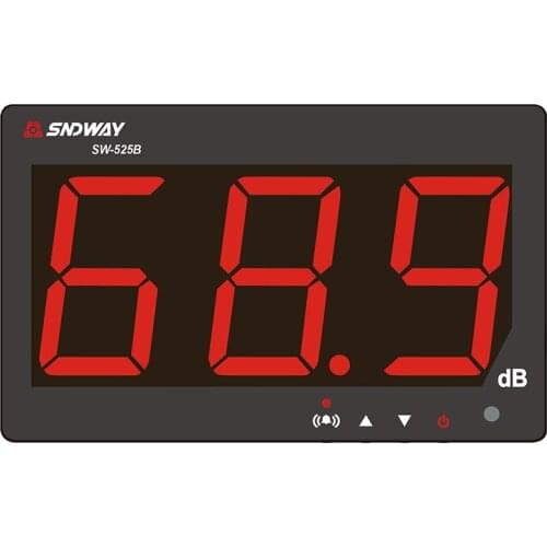 SNDWAY Digital Sound Level Meter USB 30-130dB Sound Level Tester Wall Mounted LCD Display Noise Decibel Monitoring Meter