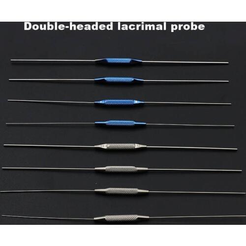 Double-head lacrimal probe microscopy instrument probe needle ophthalmology microscopic instrument flushing lacrimal probe 5th-1