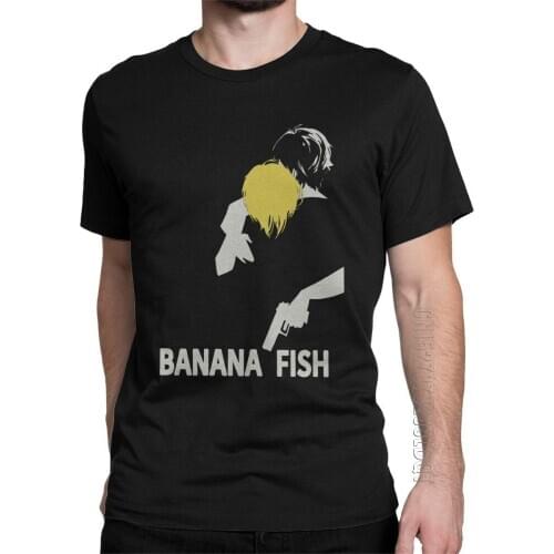 Mens Sa Yo Na Ra Banana Fish T Shirt Anime Manga Eiji Cotton Tops Fashion Male Tshirt Basic Tees New Arrival T-Shirts