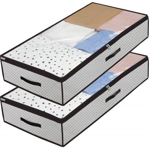 Household Underbed Storage Bag Foldable Quilt Clothes Pillow Pouch Large Capacity Bedroom Wardrobe Closet Organize Accessories