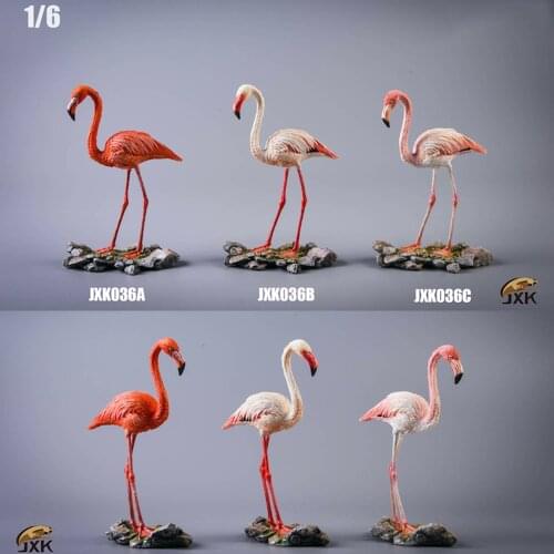 Collectible In Stock 1/6 Scale JXK036 Figure Scene Accessories Flamingo Bird Animal Statue Model for Fans Holiday Gifts