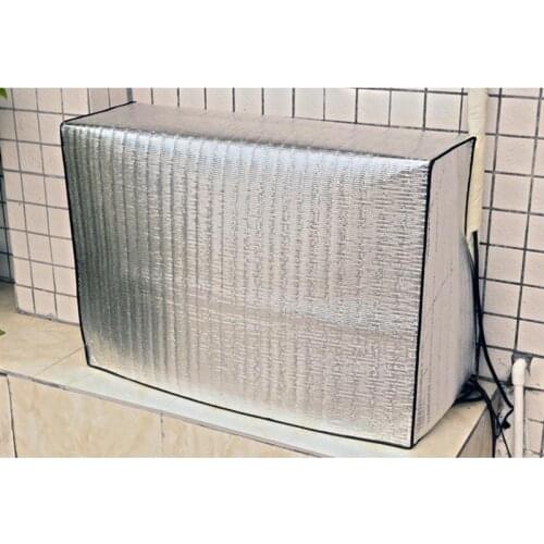 Metal Aluminum Film Cover Air Conditioner Cover Outdoor Air Conditioning Sun Shade Protection Silver Air Conditioner Outer Cover