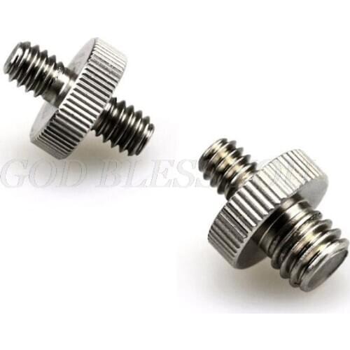 Metal 1/4" Male to 1/4" or 3/8" Male Threaded Adapter 1/4 or 3/8 Inch Double Male Screw Adapter for Tripod Camera Accessories