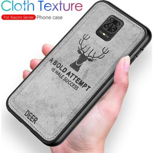 Readmi note 10 pro case deer cloth fabic cover for xiaomi redmi note 10 9 note10 pro s 10s note10pro soft silicone bumper coque