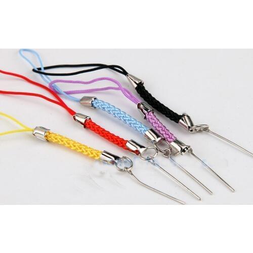 Mobile phone set case Lanyard Lariat Nylon Strap Cords Clasp 25mm Eye head pin needle split jump ring Hang keychain Charms diy