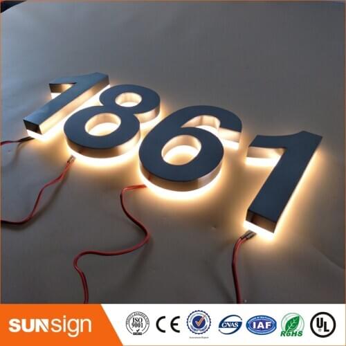 H30Factory Outlet outdoor advertising backlit Stainless steel led letters