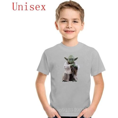 Latest popularity Je-di Master Yo-da printed boy clothes size 14 or 16 boys Kpop children kids clothes cotton girls clothes