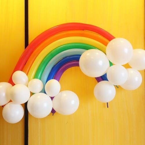New 31pcs/set Latex Rainbow Balloon Decoration Wedding Wedding Kids Birthday Party Decoration Supplies DIY Magic Long Balloons