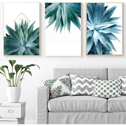 Plant Leaf Poster Succulents Canvas Painting Tropical Decoration Art Print Nordic Ins Wall Picture for Living Room Home Decor