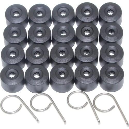 20PCS OEM Dust Cover+Anti Theft lid+Retractor For Golf Jetta MK5 Passat B6 Eos Polo Rabbit 1K0 601 173 1K0 601 173A 6X0012243