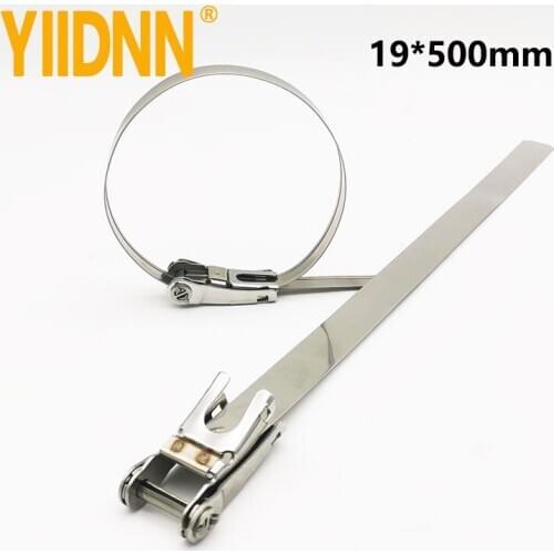 19mm width 0.4mm Thick Without Tool 304/316 Stainless Steel Ratchet-Lokt Cable Tie,19*500mm,100PC