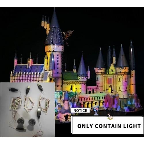 Light Set For Big castle Building Blocks Model Lamp Kit Compatible With LEGO 71043 Brand Toy (Only light included)