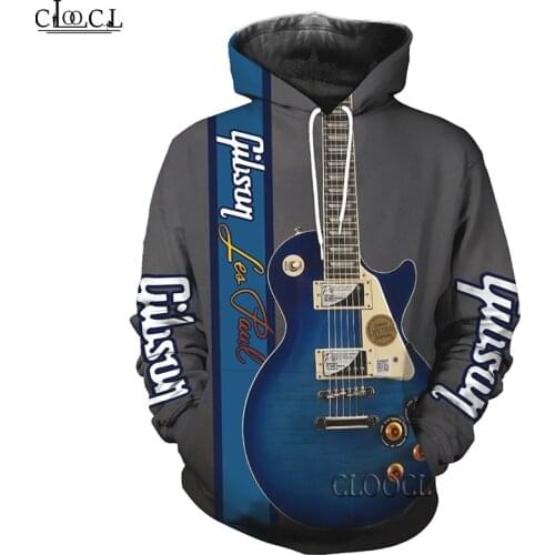 HX Fashion Hoodie Blue Electric Guitar 3D Print Men Women Casual Sweatshirt Streetwear Pullover Tracksuits Drop Shipping