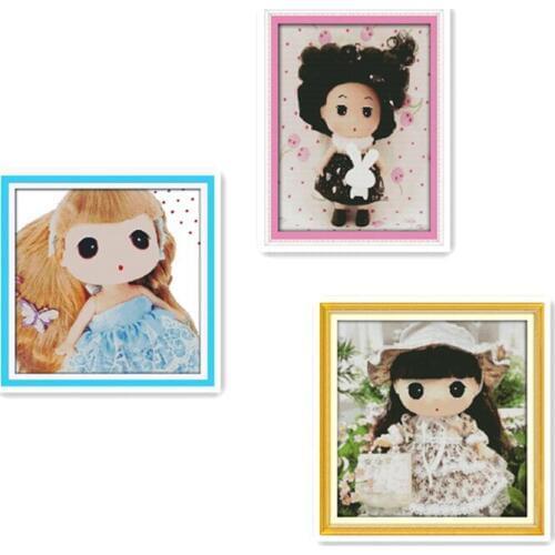 Everlasting Love Confused Doll Chinese Cross Stitch Kits Ecological Cotton Printed 11CT DIY Christmas Gift Wedding Decoration
