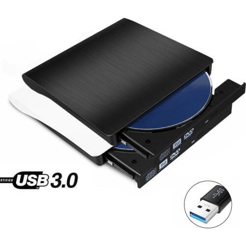 External USB 3.0 High Speed DVD Drive CD Writer Portable Optical Drive for Laptop PC fit Win XP WIN 7 WIN 8 WIN 10 MAC OS