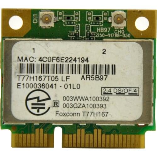 WTXUP for Atheros AR9287 AR5B97 802.11b/g/n 300Mbps Wireless Half Mini Pci-E Express WiFi Adapter WLAN Card for Laptop PC