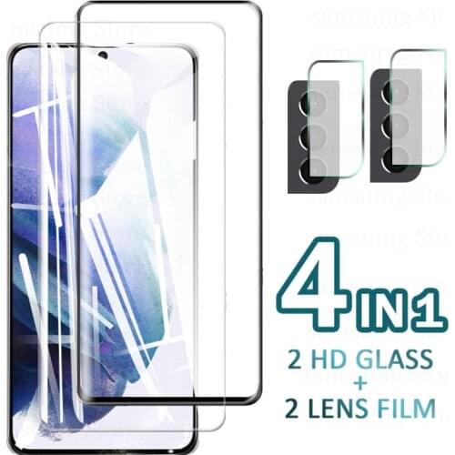 Tempered Glass on For Samsung Galaxy S21 Plus S 21 Screen Protector Camera Lens Film on for Samsung S21Plus S20 Fe Glass