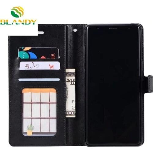 10pcs/lot& Free Shipping book style Crazy Horse Wallet Leather Case Photo Frame TPU case inside For Samsung galaxy note 8