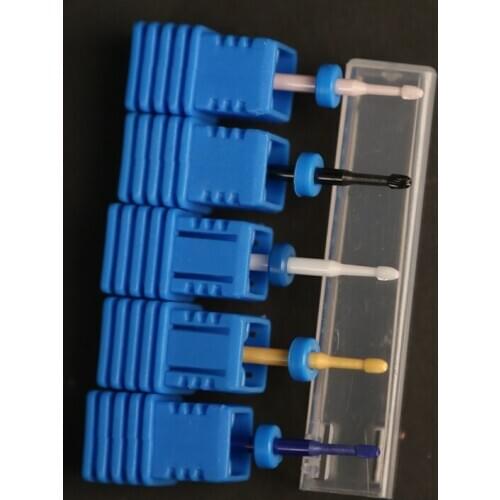 2 PCS / Lots Ceramic Nail Drill Bit Mill Cutter Electric Drill 3/32" Shank Nail Tools