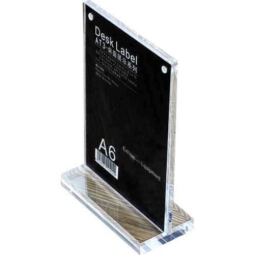 2 units/pack) Prexiglass Magnet Table and Menu Acrylic Display Sign Holders for hotel,cafe,restaurant and retail shop ADS004