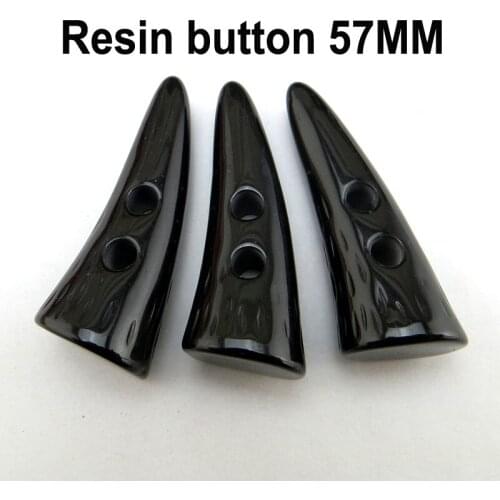 3PCS 57MM Resin Black Horn BUTTON GARMENT Toggles Sewing Buttons Clothing Accessory WHB-113
