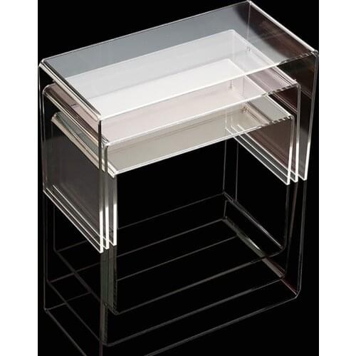 3Pcs/Set Acrylic U Type Counter Window Hats Shoes Glasses Display Stand Cabinet Jewelry Storage Rack Shelf Home Organizer