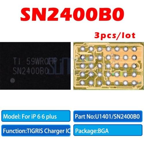 3pcs/lot 100% Original SN2400B0 for iPhone 6 6 plus U1401 USB control TIGRIS charging charger ic chip